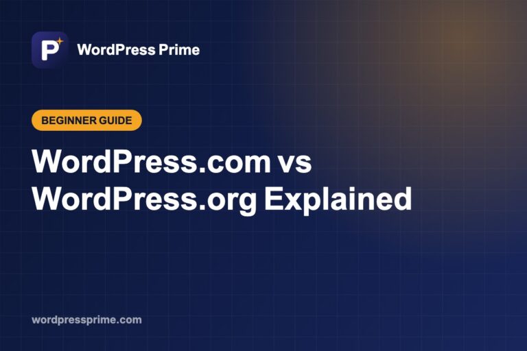 WordPress.com vs WordPress.org Explained