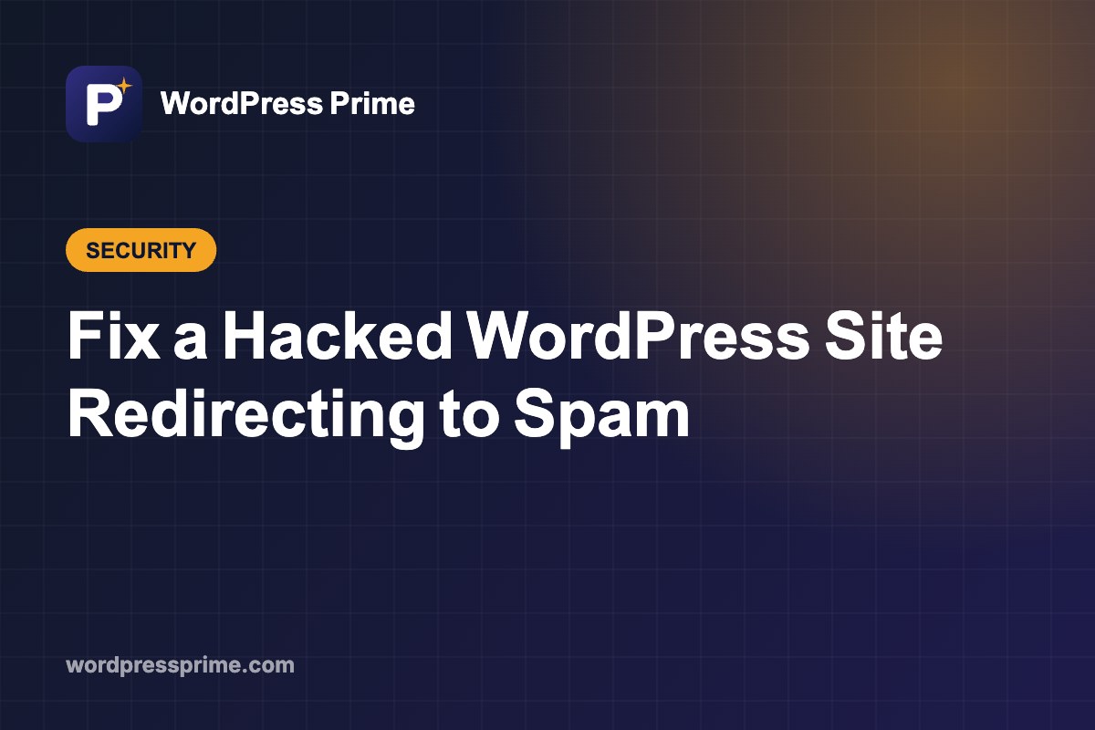 Fix a Hacked WordPress Site Redirecting to Spam
