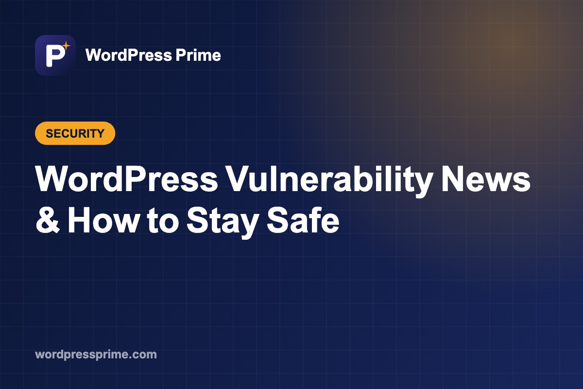 WordPress Vulnerability News & How to Stay Safe